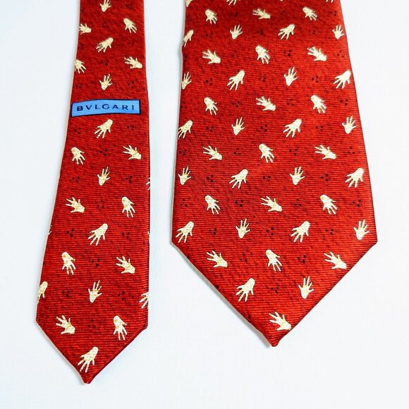 BVLGARI Silk Seven Fold Luxury Necktie made in Italy in like new condition - Picture 11 of 14